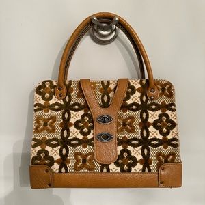 Vintage chenille 70s bag
